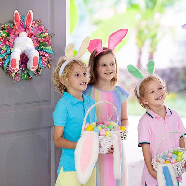 Easter Bunny Wreath Sticker