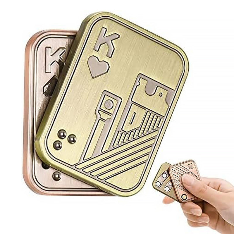 Metal Poker Push Card Fidget Slider Stress Relief Toy