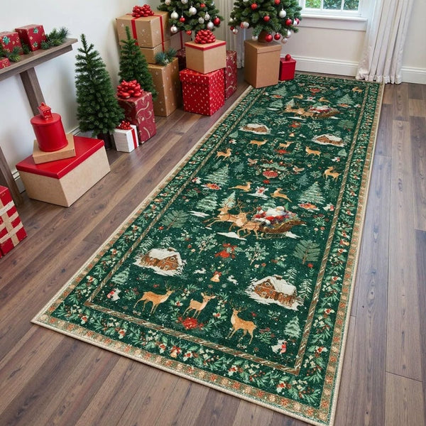 Christmas Runner Rug - Xmas Home Decor
