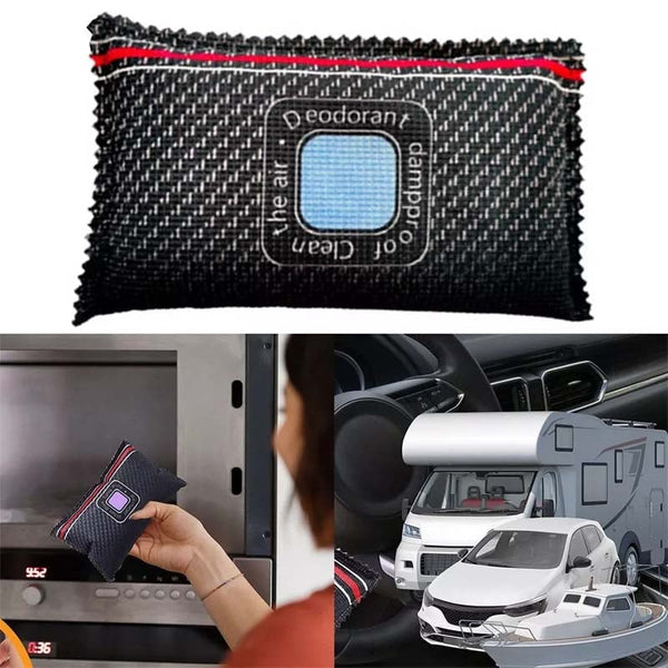 Reusable Automotive Dehumidifier Bags, Color-Changing Mineral Moisture for Cars