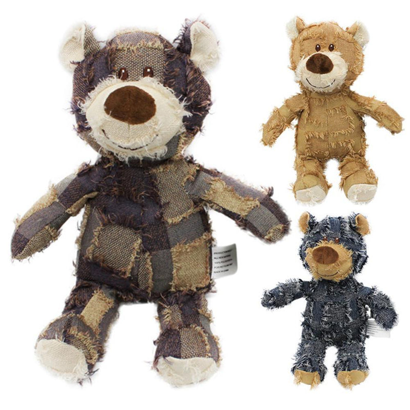 Indestructible Robust Bear Bite Resistant Plush Squeaky Dog Toys