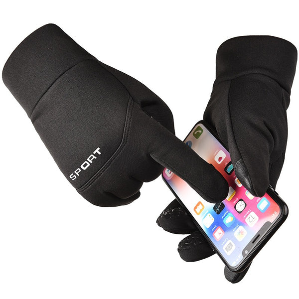 Winter Waterproof Thermal Black Gloves