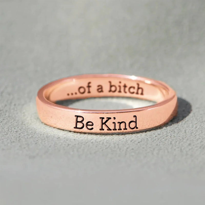 Be Kind Mantra Ring