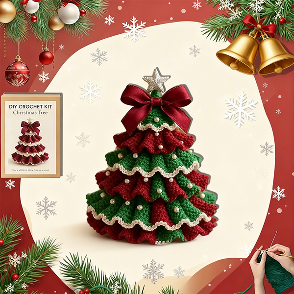 DIY Crochet Christmas Tree Kit for Crafts Lovers- Xmas Gift/Decor