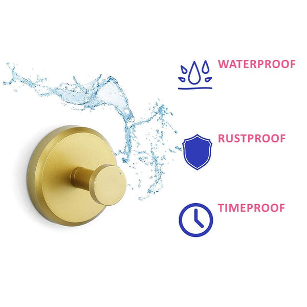 Waterproof Sticky Metal Hook for Bathroom Robe and Towel – dimoohomeuk