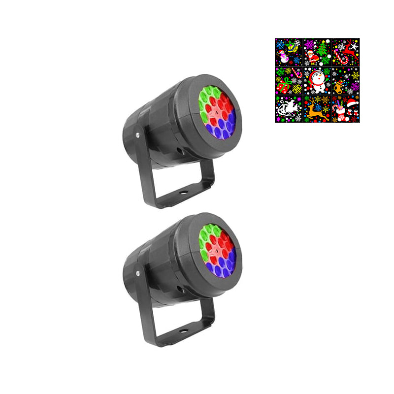 USB Powered 16 Patterns Snowflake LED Christmas Projector Lamp 360° Rotatable- Xmas Decor Atmosphere Lights