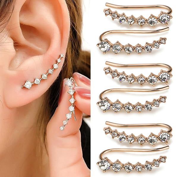 Flashing Seven Star Diamond Stud Earrings