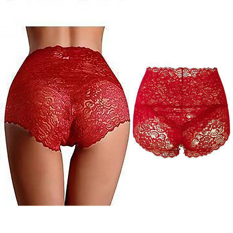 Women's Lace Breathable Seamless High Waist Panties
