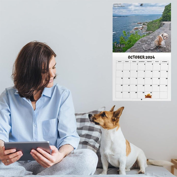 📅2024 Funniest Calendar-Dogs Pooping in Beautiful Places | "Artistic Expression" of Furry Friends