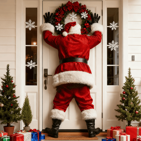 Christmas Santa Claus Door Sticker - Xmas Home Decor
