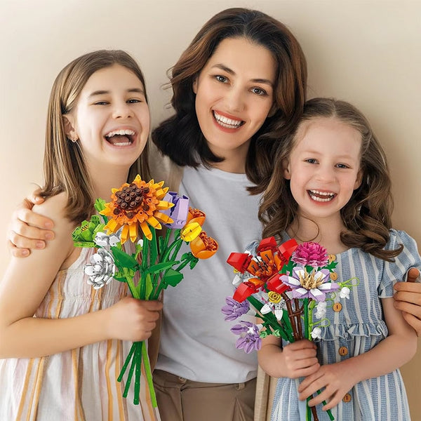 Flower Bouquet Building Block Christmas Advent Calendar Set - Christmas Gift