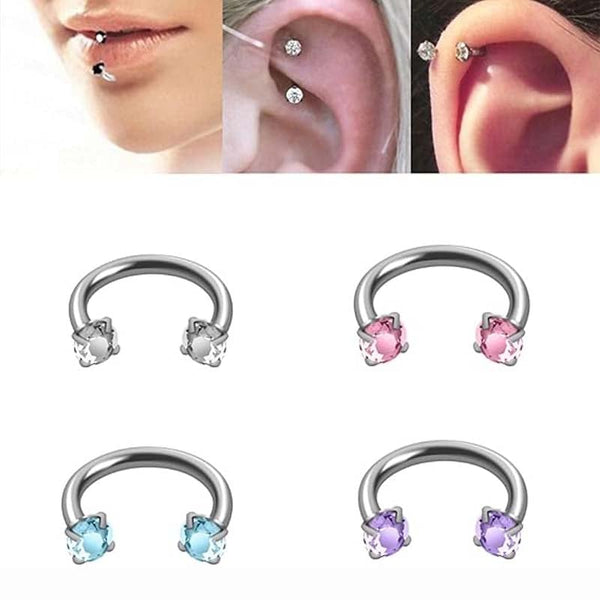 Internally Threaded Horseshoe Nose Hoop Ring