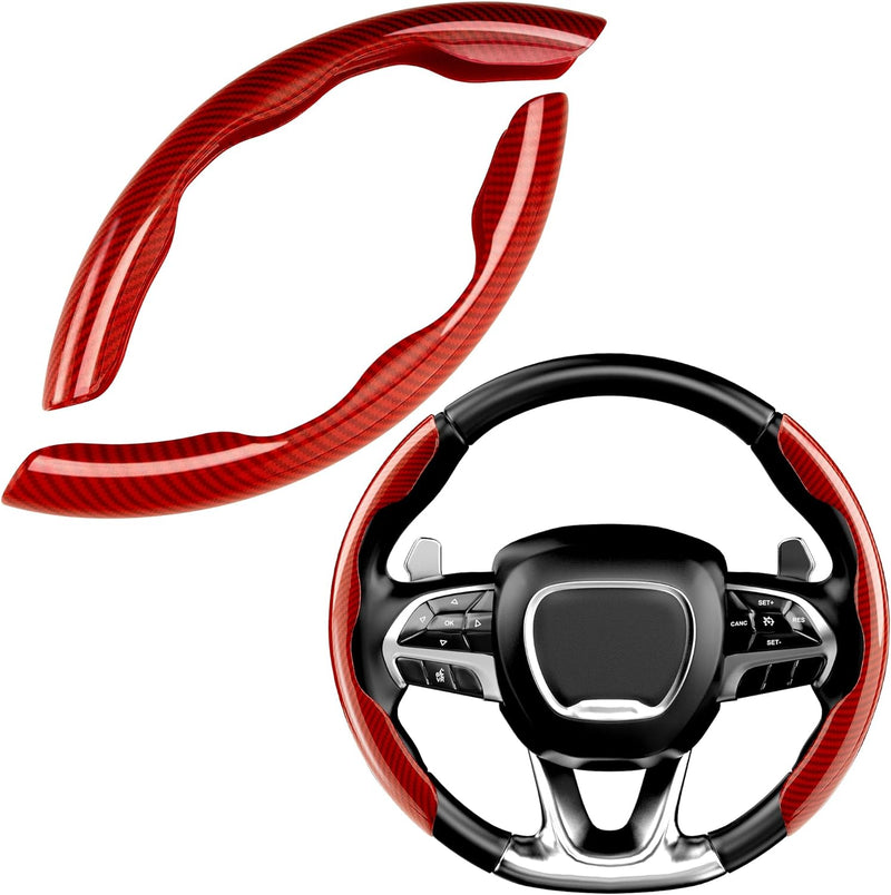 Universal Carbon Fiber Snap-on Steering Wheel Cover