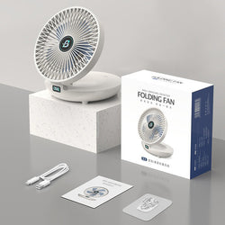 Portable Mini Desktop Fan, USB Rechargeable Adjustable Wall-Mount Fan