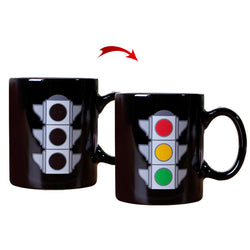 Traffic Light Magic Heat Sensitive Color Changing Ceramic Coffee Mug