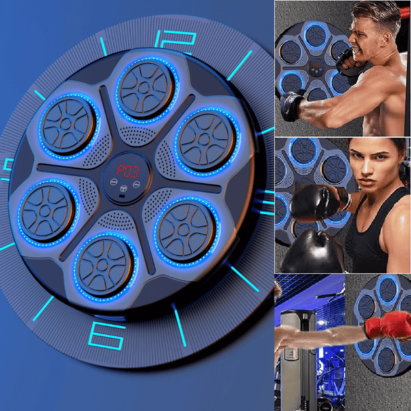 Smart Music Boxing Machine with Boxing Gloves, Bluetooth & RGB Lighting