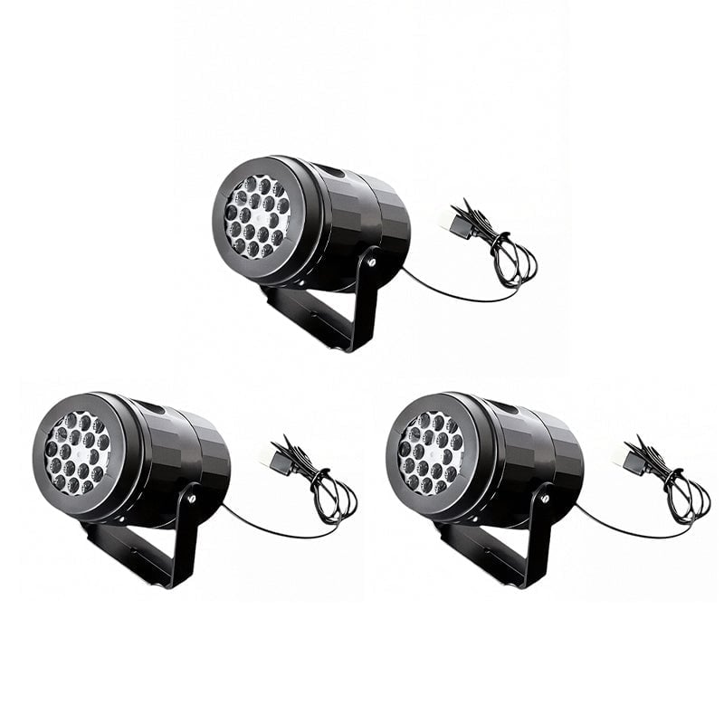 USB Powered 16 Patterns Snowflake LED Christmas Projector Lamp 360° Rotatable- Xmas Decor Atmosphere Lights