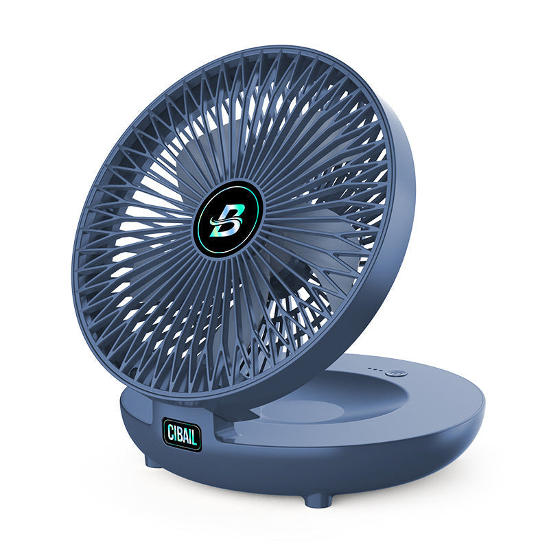 Portable Mini Desktop Fan, USB Rechargeable Adjustable Wall-Mount Fan