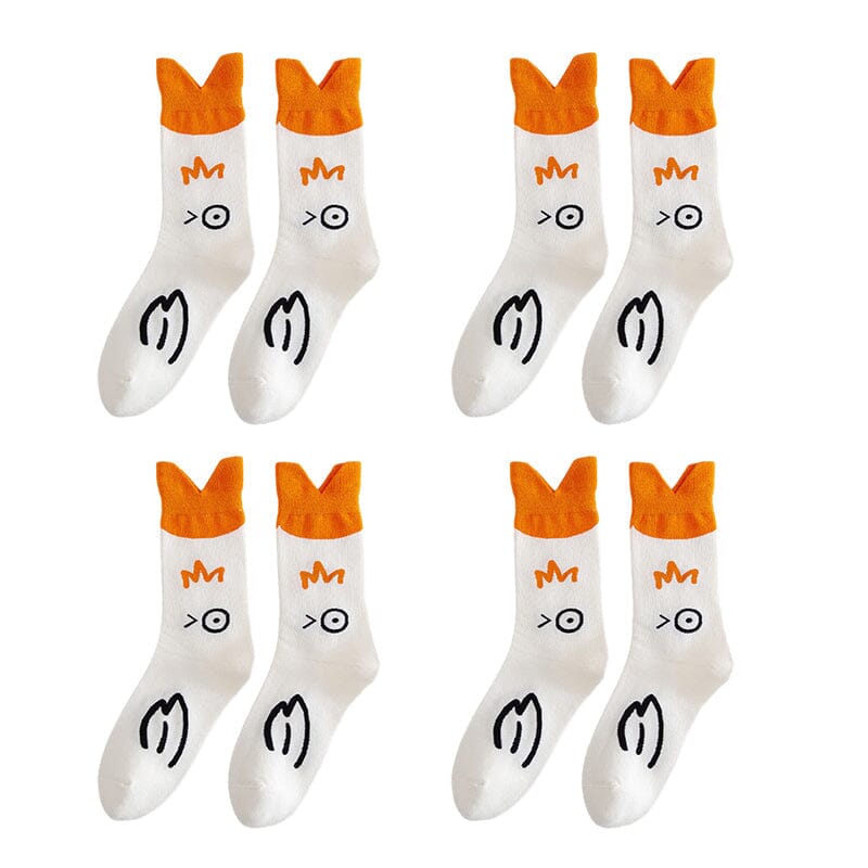 4 Pairs Funny Goose Game Socks Untitled Animal Novelty Cotton Hosiery