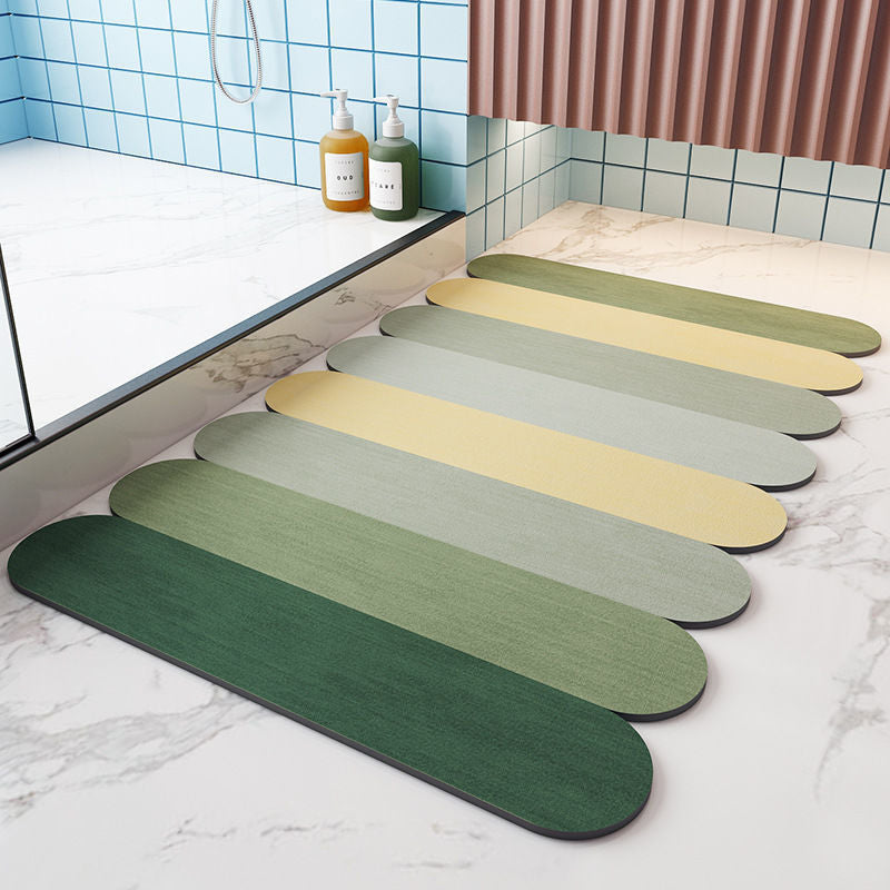 Non Slip Absorbent Stripe Floor Mat, Quick Drying Bathroom Balcony Rug