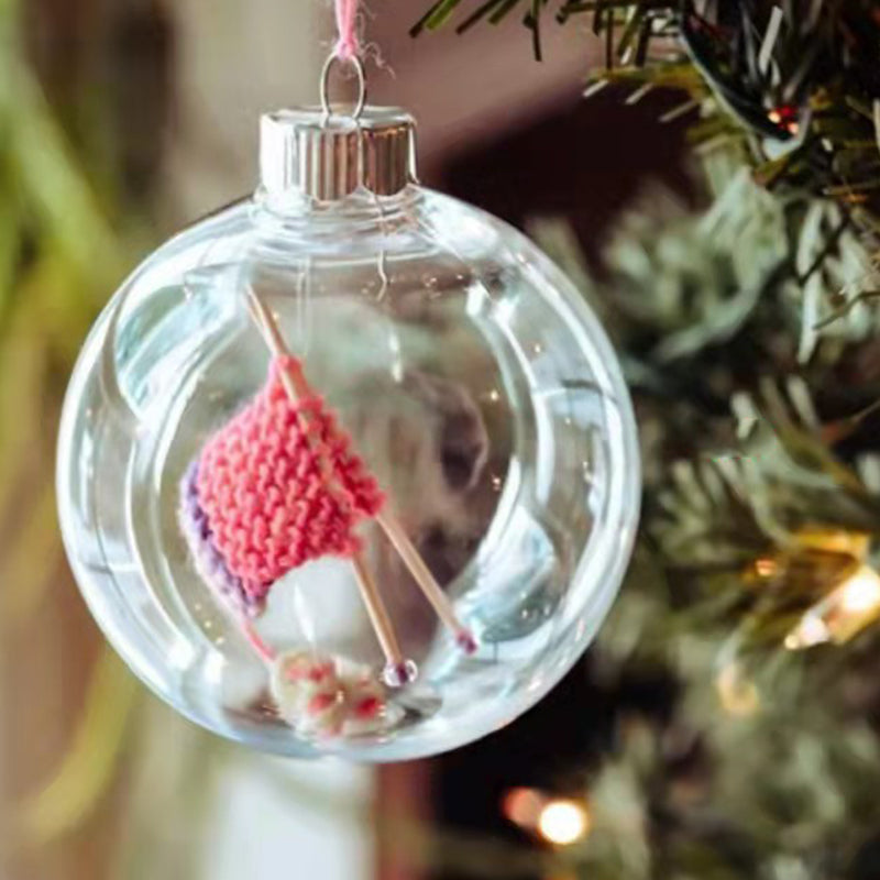 🎅Christmas Knitted Ball Ornaments Xmas Tree Hanging Decoration Pendant