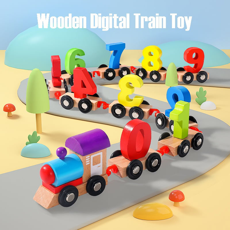 Wooden Digital Train Toy Set - Kids' Gift