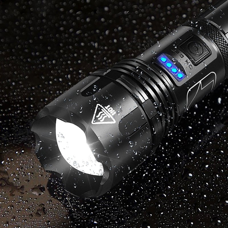 Waterproof Usb Rechargeable Glare Flashlight