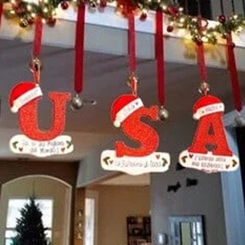 Christmas Decorative Letter Pendant