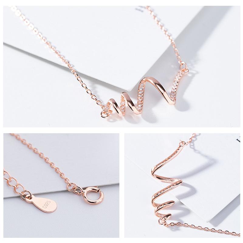 I Will Be There For You Through Highs and Lows - S925 Wave Necklace