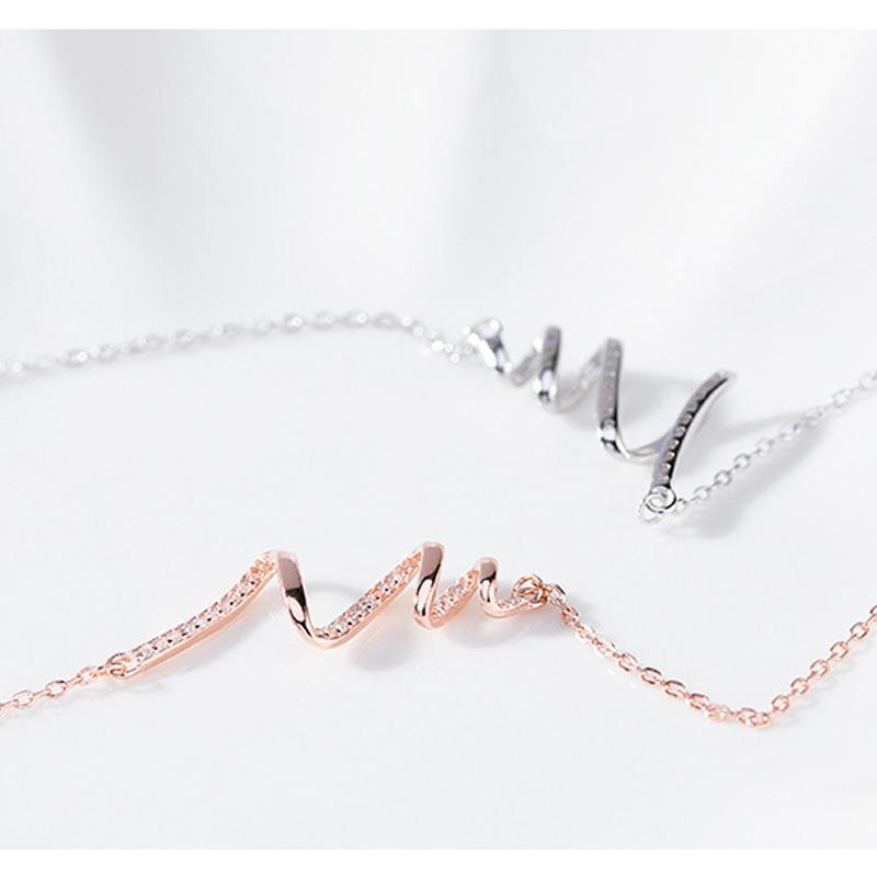I Will Be There For You Through Highs and Lows - S925 Wave Necklace