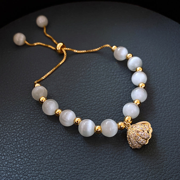 Gold Plated Opal Baroque Pearl Bracelet