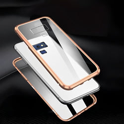 Samsung Case, Magnetic Adsorption Double-sided Tempered Glass Phone Case