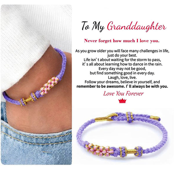 To My Granddaughter Blossom Knot Bracelet 🎁Best Gift