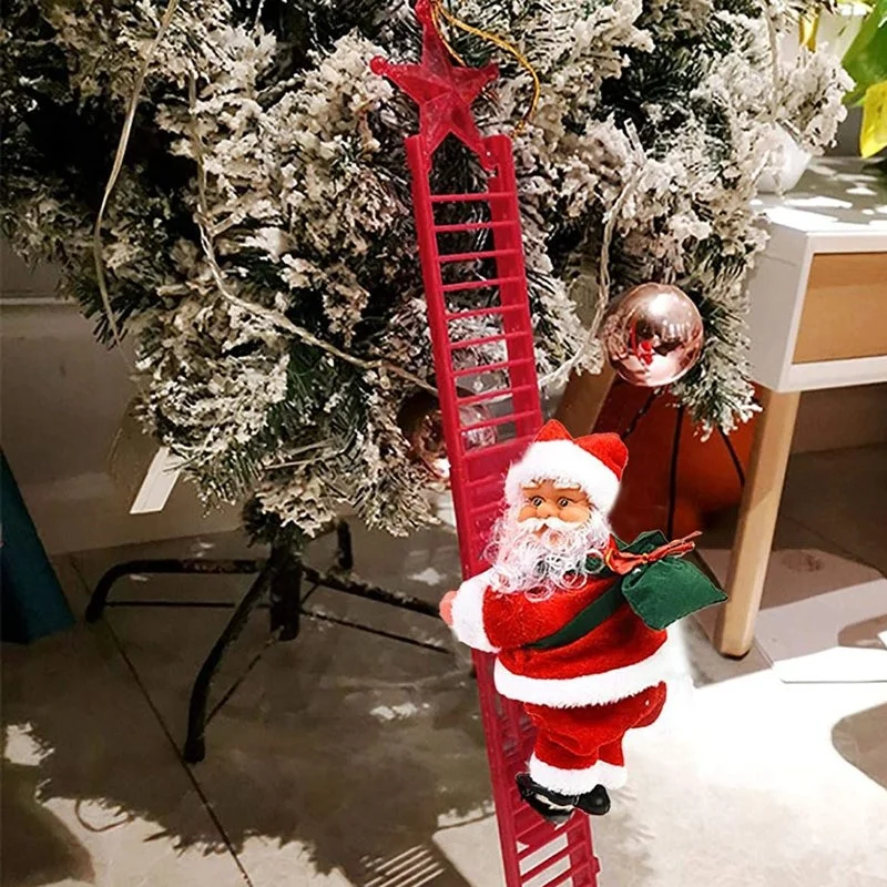 🎅Electric Santa Claus Climbing Ladder with Music
