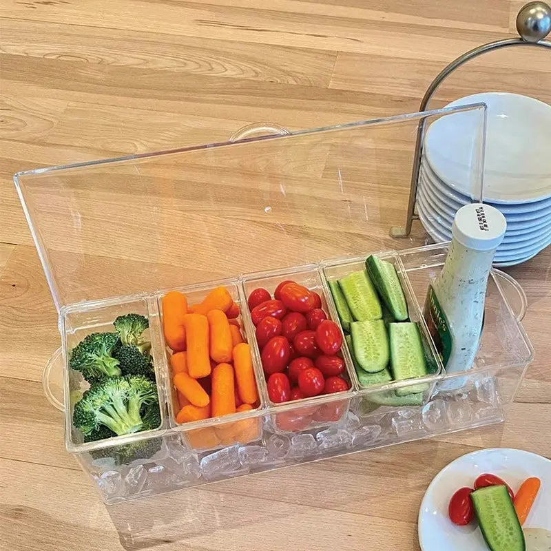 Ice Chilled Condiment Tray Set