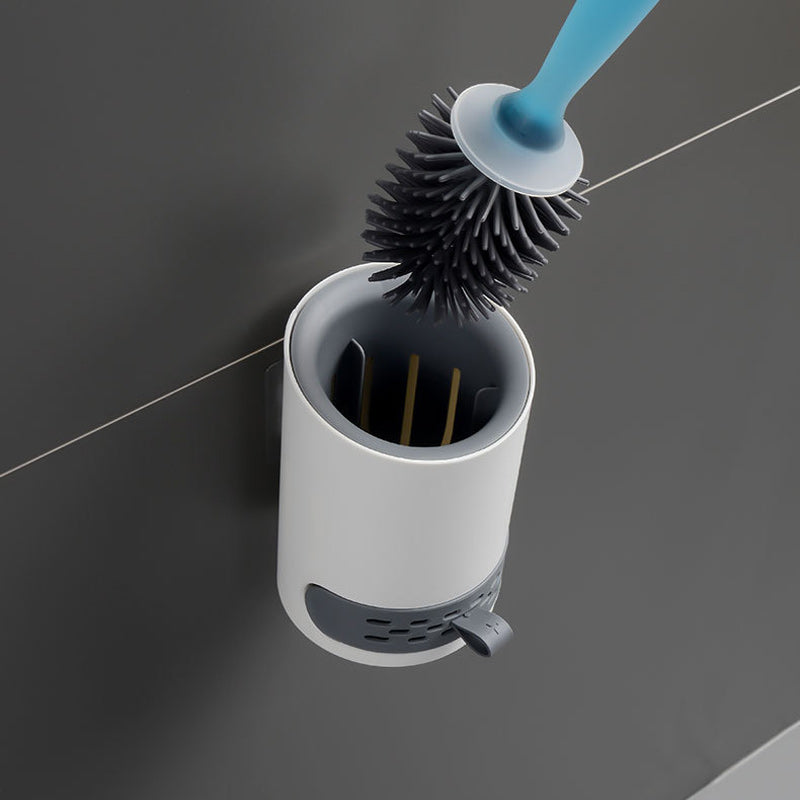 Silicone Toilet Brush with Refillable Dispenser