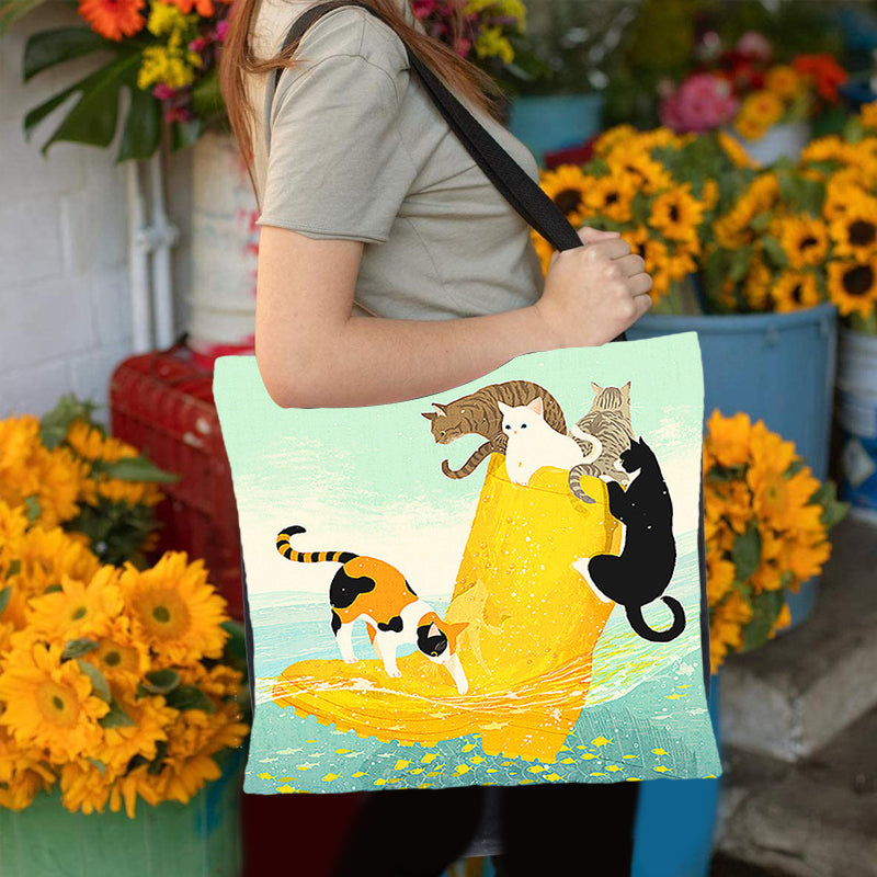 Kitty Printed Tote - Gift for Cat Lover