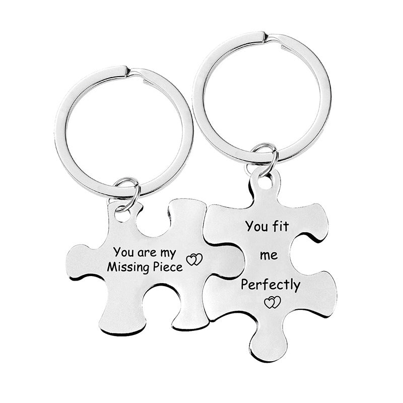 Puzzle Keychain Set for Couple