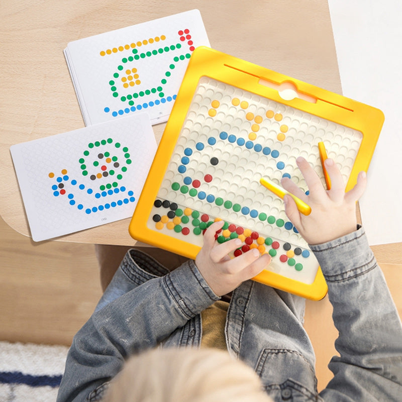 Large Magnetic Drawing Pad for Kids Montessori Magnetic Dots Board