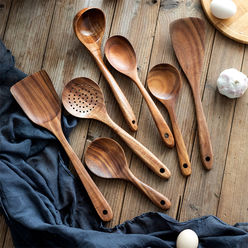Teak Wood Cutlery Set