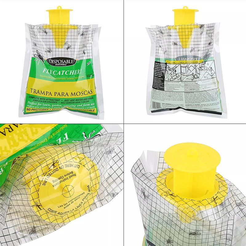 Disposable Fly-Catching Bag, Outdoor Non-Toxic Hanging Fly Trap
