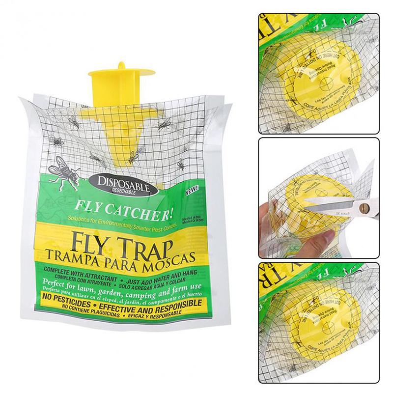 Disposable Fly-Catching Bag, Outdoor Non-Toxic Hanging Fly Trap