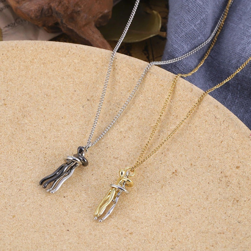 💕Perfect Gift for Lovers - Hug Necklace & Earrings Jewelry Set for Couples