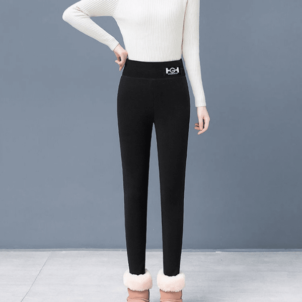 Women Fashionable Thermal Cashmere Slim Pants