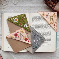 Best Gift🎁 Personalized Hand Embroidered Corner Bookmark