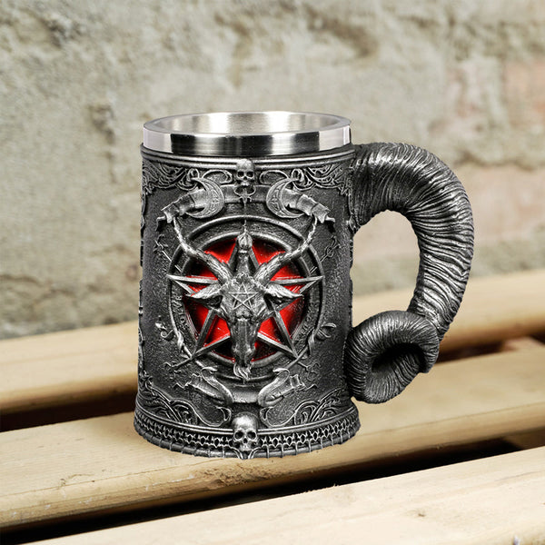Creative Stainless Steel Medieval Mug Tankard for Beer Coffee