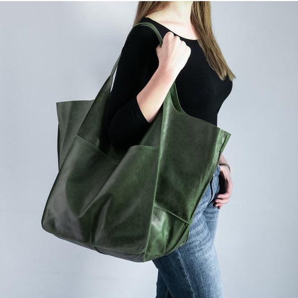 Women's Oversized Leather Tote