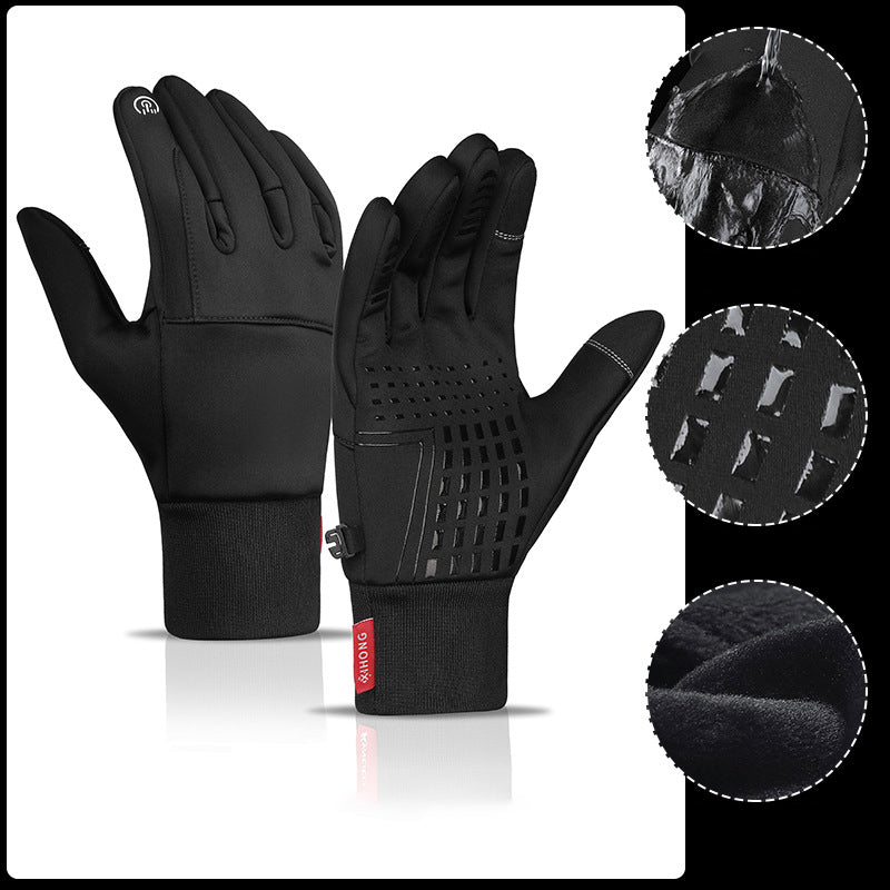 Water Resistant Thermal Gloves Unisex Winter Outdoor Running Cycling Mitten