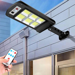 200W Outdoor Solar LED Lamp with Remote Control, Motion and Twilight Sensor