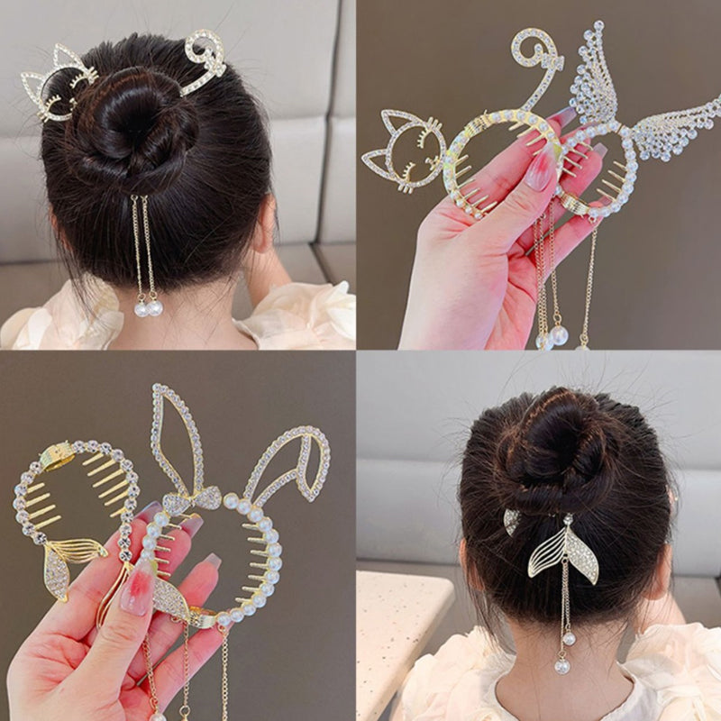 Elegant Ponytail Hair Button